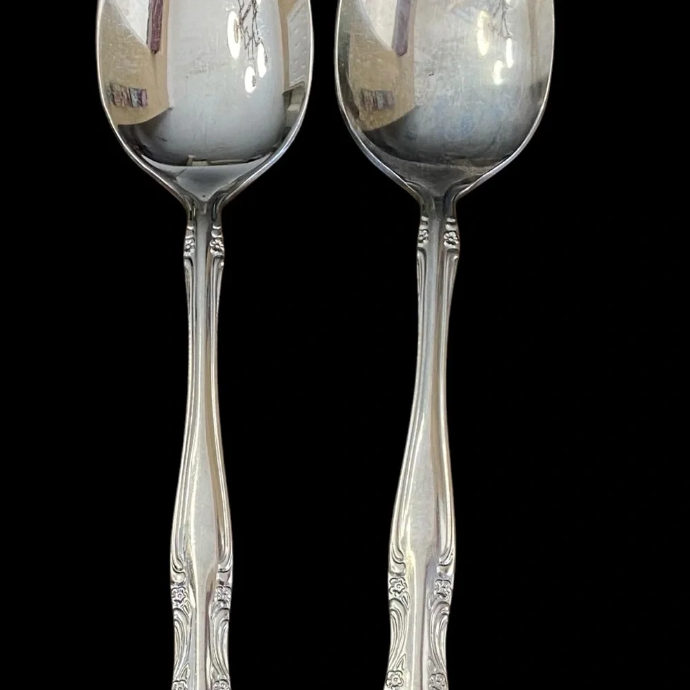 Vintage Imperial Stainless Flatware Set 36 Pc Fleurette Pattern Korea